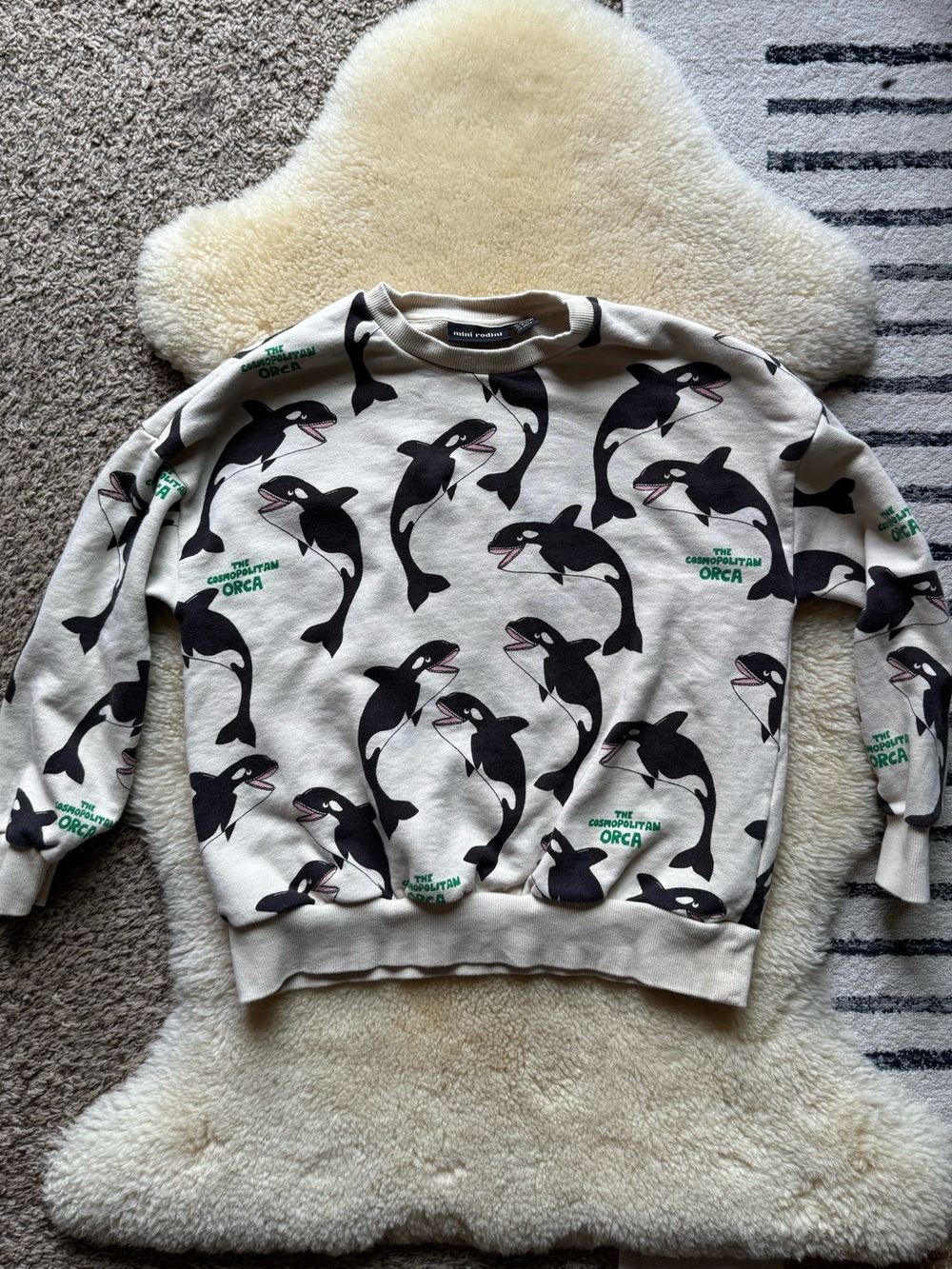 Mini Rodini Orca Crewneck Sweatshirt 10-11Y
